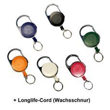 JoJo rund, mit Schlüsselring 20 mm und "Longlife Cord" - 6 Farben