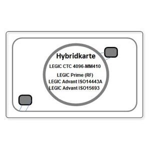 Kreditkarte LEGIC CTC MM410, weiss, unbedruckt