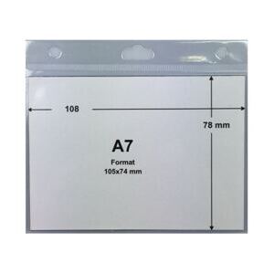 Ausweishülle A7 Quer, transparent