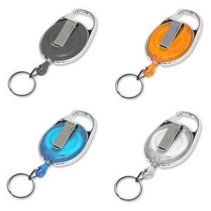 JoJo oval, transparent, mit Schlüsselring 20 mm - 4 Farben