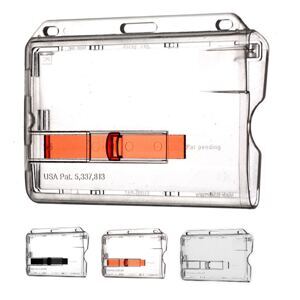 Ausweiskartenhalter mit Schieber schwarz, rot oder transparent