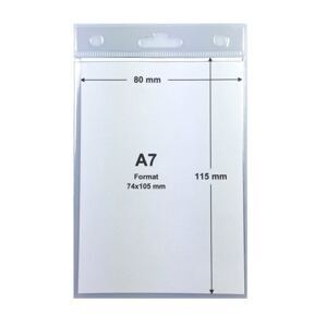 Ausweishülle A7 Hoch, transparent
