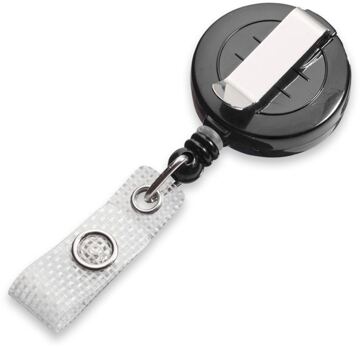 Jojo rund 32 mm, schwarz, mit "LongLifeCord", Textillasche