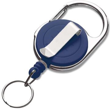 Jojo rund, blau, mit "LongLifeCord", Schlüsselring 20 mm