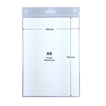 Ausweishülle A6 Hoch, transparent