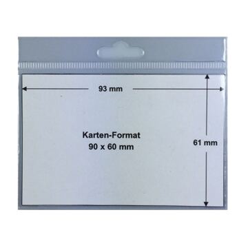 Ausweishülle 90 x 60 mm, Querformat, transparent