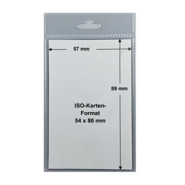 Ausweishülle ISO, Hochformat 54 x 86 mm, transparent