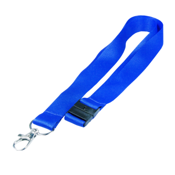 Polyesterband 20 mm, blau, Sollbruchstelle