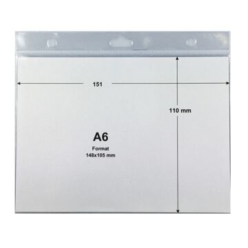 Ausweishülle A6 Quer, transparent