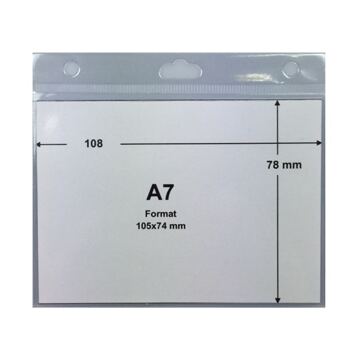 Ausweishülle A7 Quer, transparent